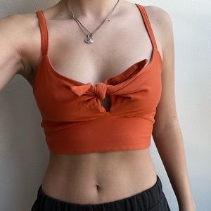 Cropped Orange Tank Top from Zara